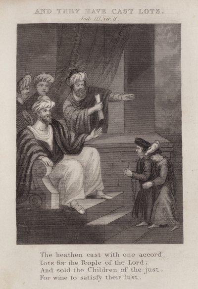 Et ils ont tiré au sort, Joël III, verset 3 - English School