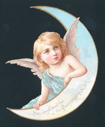 Ange et croissant de lune - English School