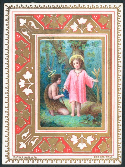 Anges dans les bois, Carte de Noël - English School