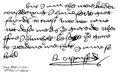 Anne, épouse de John, 4e comte d