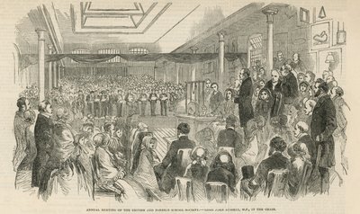 Réunion annuelle de la British and Foreign School Society (gravure) - English School