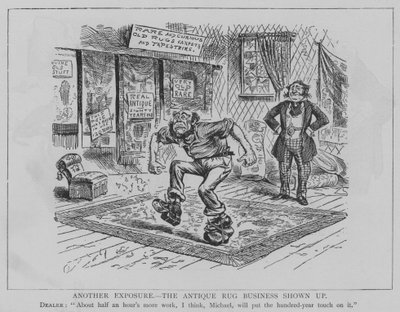 Une autre exposition, le commerce des tapis anciens dévoilé - English School