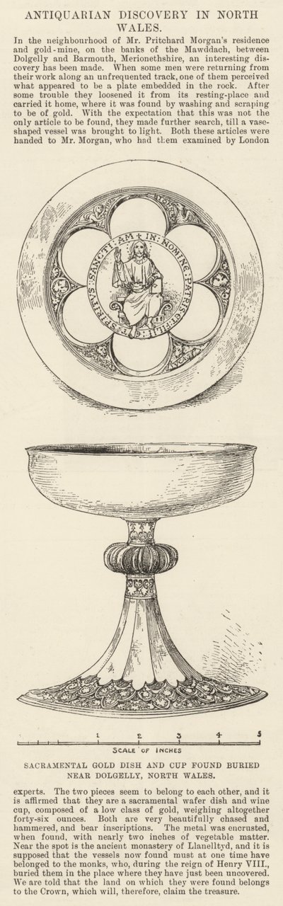 Découverte antiquaire au nord du Pays de Galles (gravure) - English School