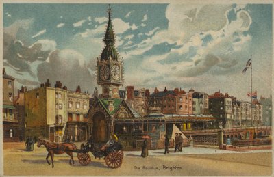 Aquarium, Brighton, Sussex (lithographie en couleur) - English School