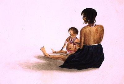 Indien Arawaka et enfant-Demerara - English School