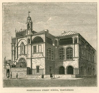 Architecture du London School Board : Nightingale Street School, Marylebone, Londres - English School