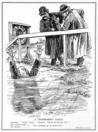 Aristide Briand et Lloyd George narguent l