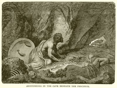 Aristomène dans la grotte sous la falaise - English School