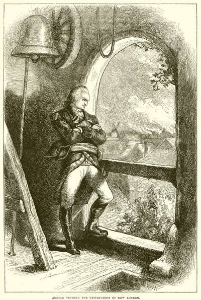 Arnold regardant la destruction de New London - English School