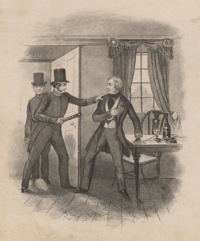 Arrestation de Frederick George Manning (gravure) - English School