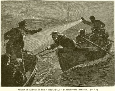 Arrestation des marins du Shenandoah dans le port de Melbourne - English School
