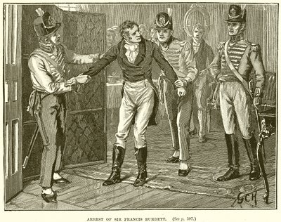 Arrestation de Sir Francis Burdett - English School
