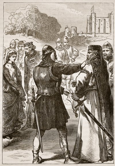 Arrestation du duc de Gloucester, illustration de Cassells Illustrated History of England - English School