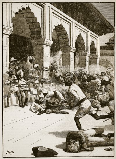 Arrestation du Rajah de Bénarès (illustration de Cassells Illustrated History of England) - English School