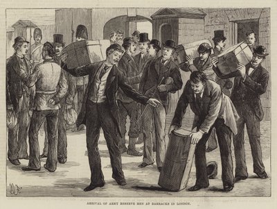 Arrivée des hommes de la réserve de l