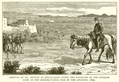 Arrivée du Dr Brydon à Jellalabad après le massacre de l