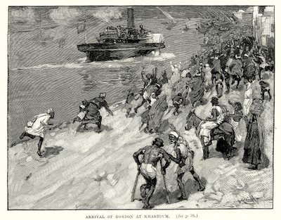 Arrivée de Gordon à Khartoum (gravure) - English School