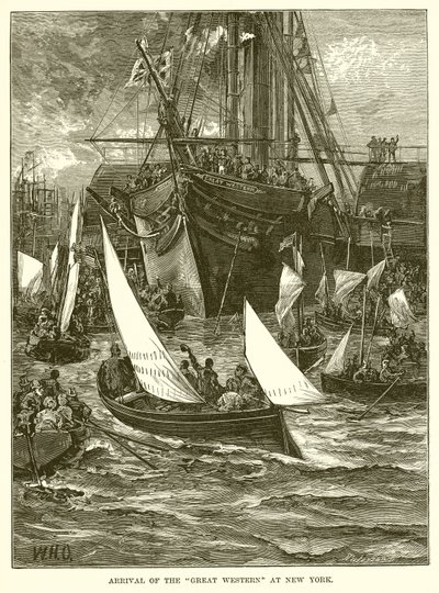 Arrivée du Great Western à New York - English School
