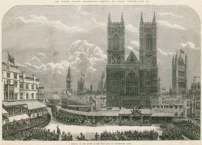 Arrivée de la reine Victoria à la porte ouest de l