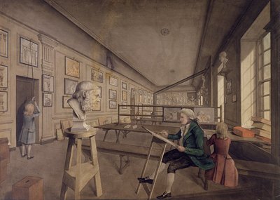 Artiste copiant un buste à la Royal Academy of Arts à Somerset House, vers 1780 - English School