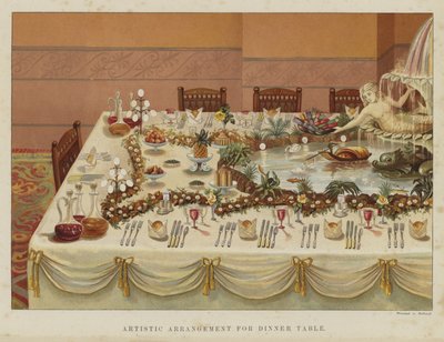 Arrangement artistique pour table de dîner - English School