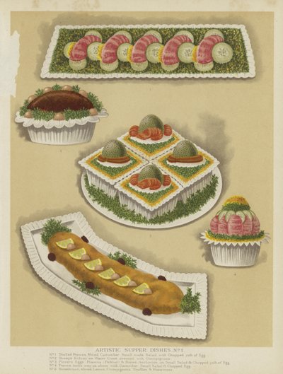 Plats de souper artistiques - English School
