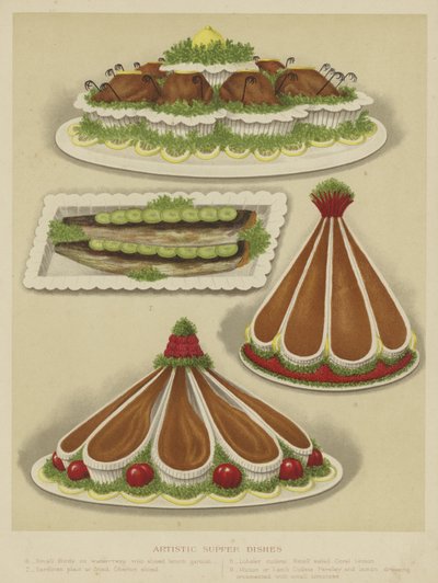 Plats de souper artistiques - English School