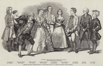 Performance amateur des artistes de "The Heir-at-Law," théâtre St James, l
