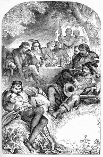 Comme il vous plaira - Illustration dans « Œuvres complètes de William Shakespeare » 1866 - Les illustrations et la forme générale de cette édition sont empruntées à Shakespeare illustré de Cassell, publié à Londres - English School