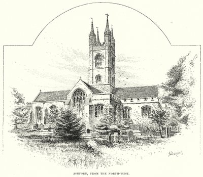 Ashford, vue du nord-ouest (gravure) - English School