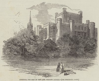Ashridge, la résidence du feu vicomte Alford (gravure) - English School