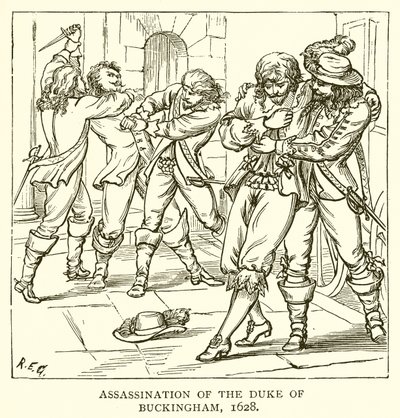 Assassinat du Duc de Buckingham, 1628 - English School