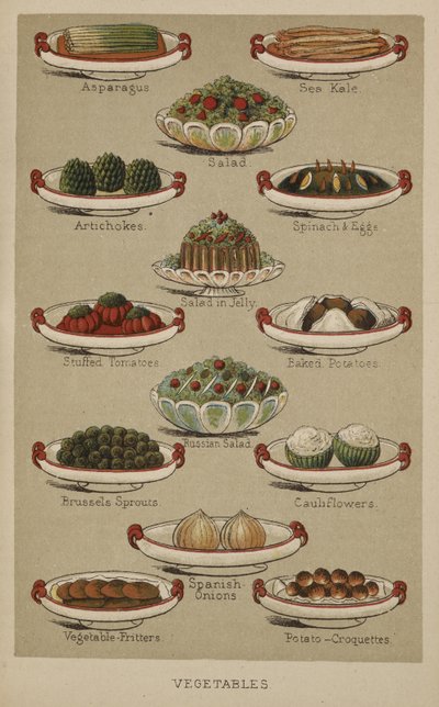 Assortiment de plats de légumes, de 