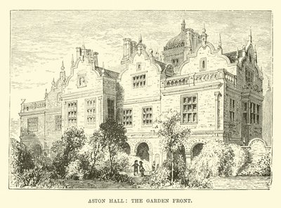 Aston Hall, la façade du jardin - English School
