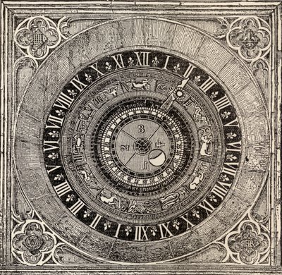 Horloge astronomique au palais de Hampton Court, tirée de l