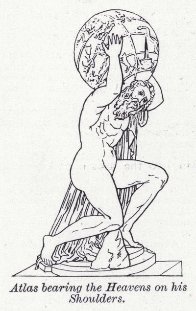 Atlas portant les cieux sur ses épaules - English School