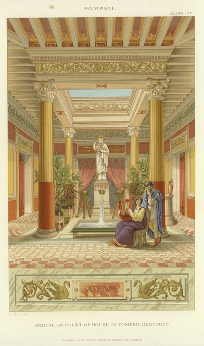 Atrium ou cour de maison à Pompéi - English School