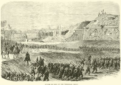 Attaque de Paris par les troupes de Versailles, mars 1871 - English School