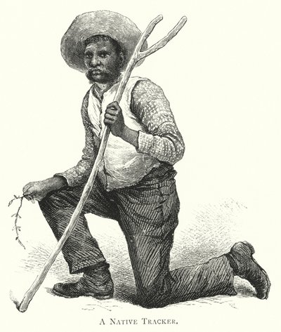Australie : un pisteur indigène (gravure) - English School
