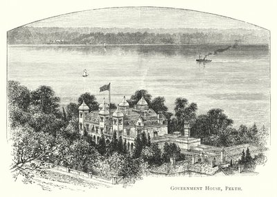 Australie : Government House, Perth (gravure) - English School
