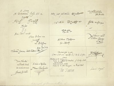 Autographes de poètes dramatiques - English School
