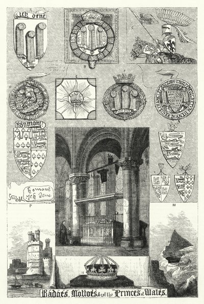 Insignes, Devises etc. des Princes de Galles - English School