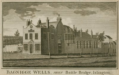 Bagnigge Wells, près de Battle Bridge, Islington, Londres - English School
