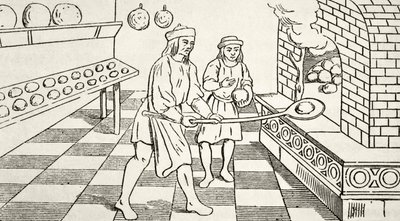 Cuisson du pain au 15ème siècle, de 