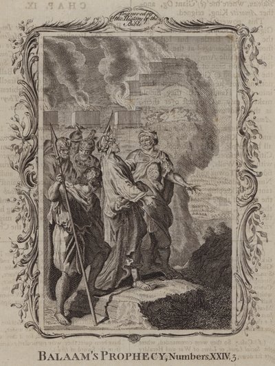 La prophétie de Balaam (gravure) - English School