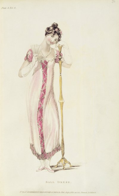 Robe de bal, planche de mode de Ackermann