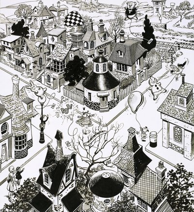 Ballons au-dessus de la ville - English School