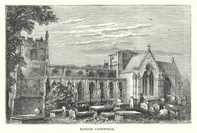 Cathédrale de Bangor (gravure) - English School