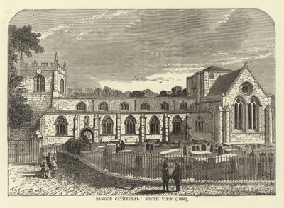 Cathédrale de Bangor, vue du sud (1886) - English School