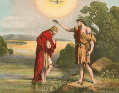 Baptême de Jésus par Jean-Baptiste - English School